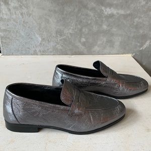 Handmade Italian pewter loafers